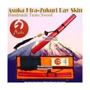  Asuka Hira Zukuri Ray Skin Handmade Tanto Samurai Sword 