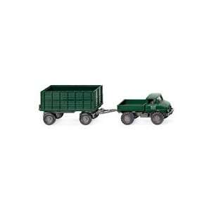  Wiking 03710237 Unimog 406 with Trailer Toys & Games