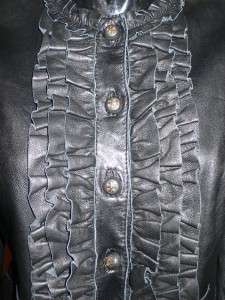 Tory Burch Black Annabel Long Leather Jacket Coat $995 NWT 8  