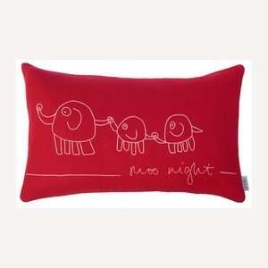  Bholu Elephant Cushion   Indian Red/Cream