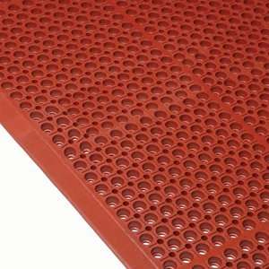   Red Single Anti Fatigue Mat   3/4 Thick Stub Edges