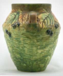 ROSEVILLE BLACKBERRY 6 VASE #371 6 BEAUTIFUL MOLD & COLOR  