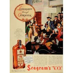  1936 Ad Seagrams VO Whiskey Alexander Hamilton Schucker 