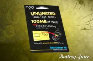 NEW H2O WIRELESS Sim Card with AT&T 3G Coverage   No Contract  