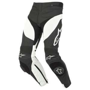 Alpinestars Track Leather Pants , Color Black/White, Size 46 3129011 