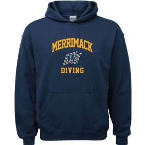  Merrimack Warriors Navy Youth Diving Arch Hooded 