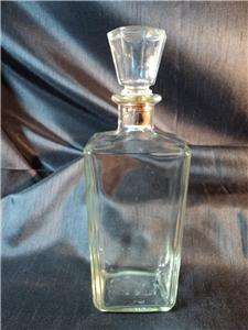 antique GLASS LIQUOR BOTTLE, Scotland, WAVY GLASS with Stopper  