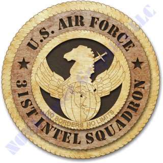 Air Force 31st Intel Squadron Birch Wall Plaque  