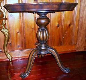 ANTIQUE PARLOR LAMP STAND CARD TABLE  