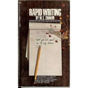  Rapid Writing M E Zinman Books