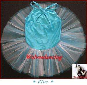 Blue Girls Tutu Ballet Leotards Dress Size 5 6  