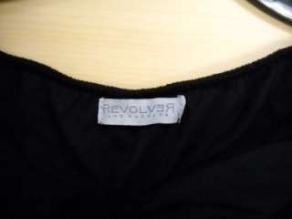 NEW REVOLVER Black Twist Front Strapless Dress L $148  