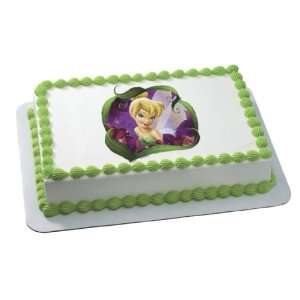 Tinkerbell Peeking Personalized Edible Image Cake Topper  