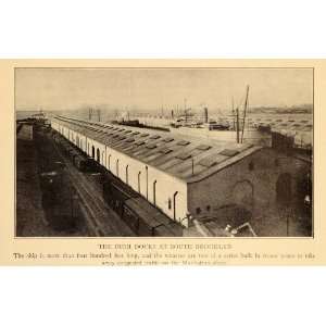  1909 Bush Docks Ship South Brooklyn New York City Print 