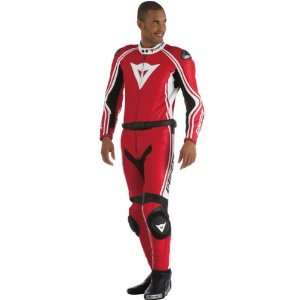  DAINESE STRIPES 2 PC SUIT RED/WHITE 40 USA/50 EURO 