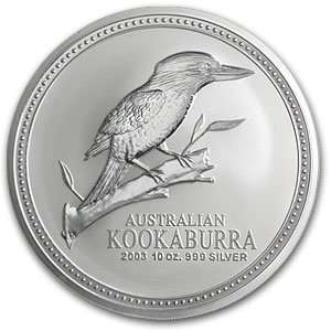  2003 Australian Kookaburra   10 oz Silver Coin Toys 