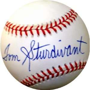  Tom Sturdivant autographed official Major League Baseball 