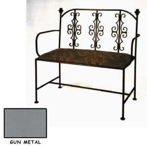  Wrought Iron Gothic Loveseat with Arms   by Grace (GUN 