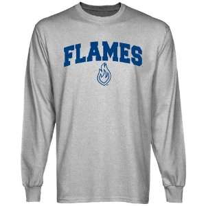  NCAA UIC Flames Ash Logo Arch Long Sleeve T shirt Sports 