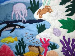 underwater world quilted wall hanging