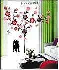 lovely cat flowers tree wall stickers wallp aper room store