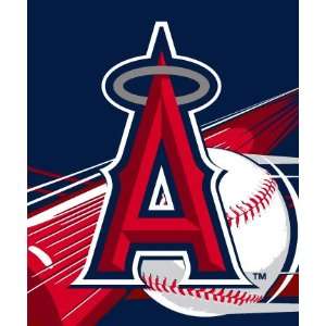 Los Angeles Angels Royal Plusch Raschel Throw Blanket   MLB Baseball 