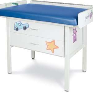  Pediatric Table with drawers, color Mauve