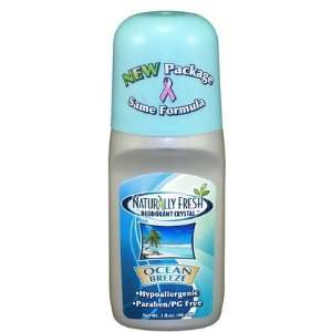 Naturally Fresh Roll On Deodorant Ocean Breeze 3 oz (Quantity of 5)