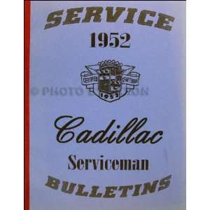  1952 Cadillac Service Bulletins Reprint Faxon Auto Literature Books