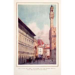   Vecchio Portico Uffizi Florence   Original Color Print