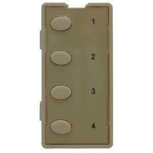 Simply Automated ZS24O A Custom Series Oval 4 Button Faceplate, Almond