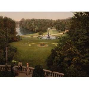  View in the Kungsparken, Malm, Sweden 1890s photochrom 