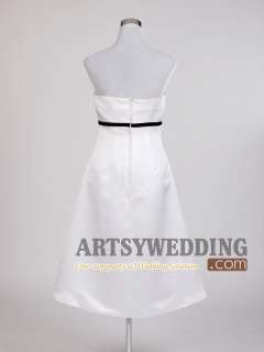 Line Tea length Satin Party Dress Custom Size US2 18++++  