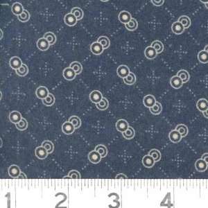   Wide Flannel Circles Blue Fabric By The Yard Arts, Crafts & Sewing