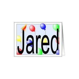  Jareds Birthday Invitation, Party Balloons Card Toys 