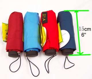 New Solid Color Cute Folding Umbrella Compact Parasol  
