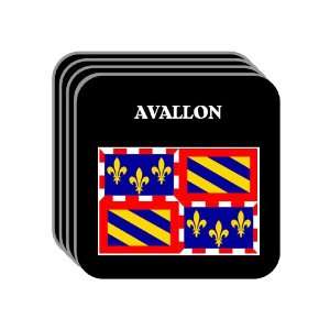  Bourgogne (Burgundy)   AVALLON Set of 4 Mini Mousepad 