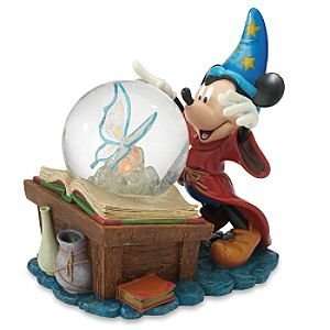  Sorcerer Mickeys Magic Snowglobe   RARE (Discontinued 