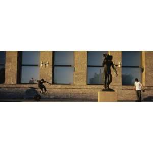 Skateboarders in Front of a Building, Oslo, Norway by Panoramic Images 