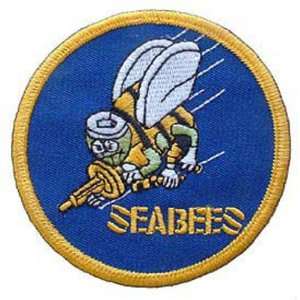 U.S. Navy Seabees Patch Blue & Yellow 3 Patio, Lawn 