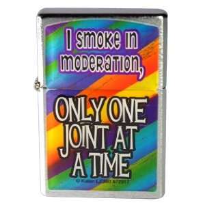  I Smoke in Moderation Flip Top Lighter