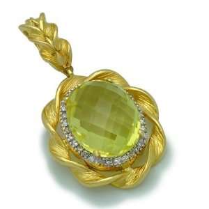   Designer Gemstone Pendant in Yellow Gold Avianne & Co Jewelry
