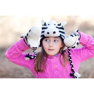  Knitwits Kids   Zebra Pilot Hat   Kids Size   Ages 3 7 