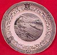 Antique Sarreguemines Faience Majolica Plate 1856 Lyon  