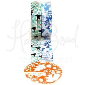   Masking Tape Set of 2   Birds & Floral Blue Arts, Crafts & Sewing
