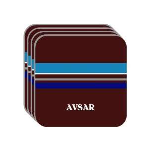 Personal Name Gift   AVSAR Set of 4 Mini Mousepad Coasters (blue 