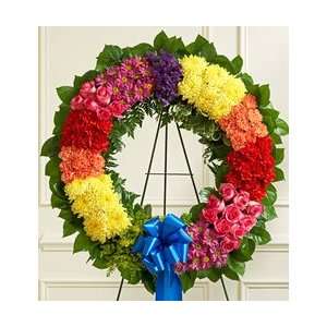 Flowers by 1800Flowers   Serene Blessings Standing Wreath   Bright 