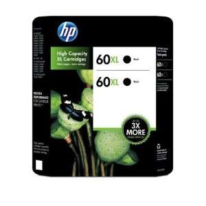  HP 60XL High Capacity Ink Cartridges, 2 Pk   Black Office 