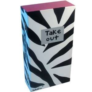  Black Zebra Mini Take Out Menu Box by Tatutina