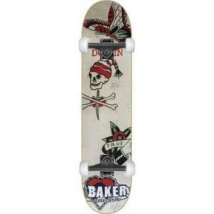 Baker Dollin Tattoo Complete Skateboard   8.0. w/Mini Logo Wheels 